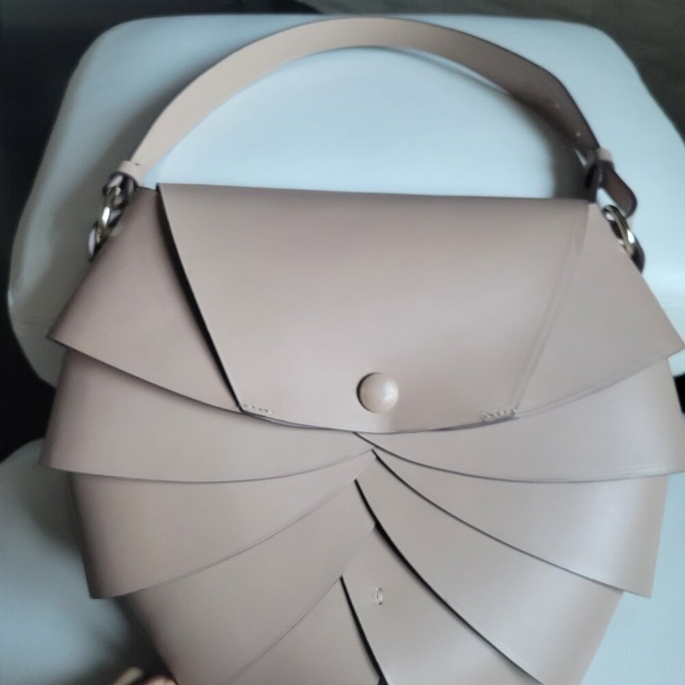 Boldrini Selleria Leather Beige Handbag / Shoulder Bag - Picture 3 of 5